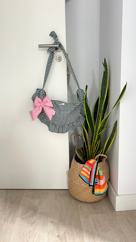 Crossbody Bag FruFru - Vichy verde